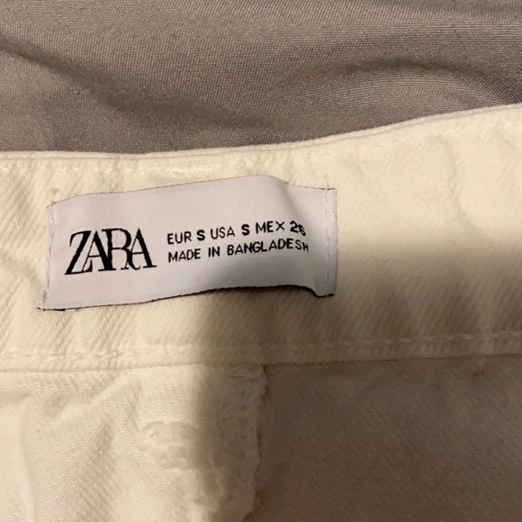 Zara white distressed jean skirt - Picture 4 of 5
